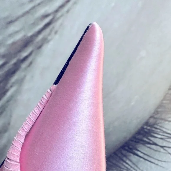 🌺 MACH & MACH🌺 Wonder Tulip Satin Slingback Pumps Size: 40 - Picture 13 of 17